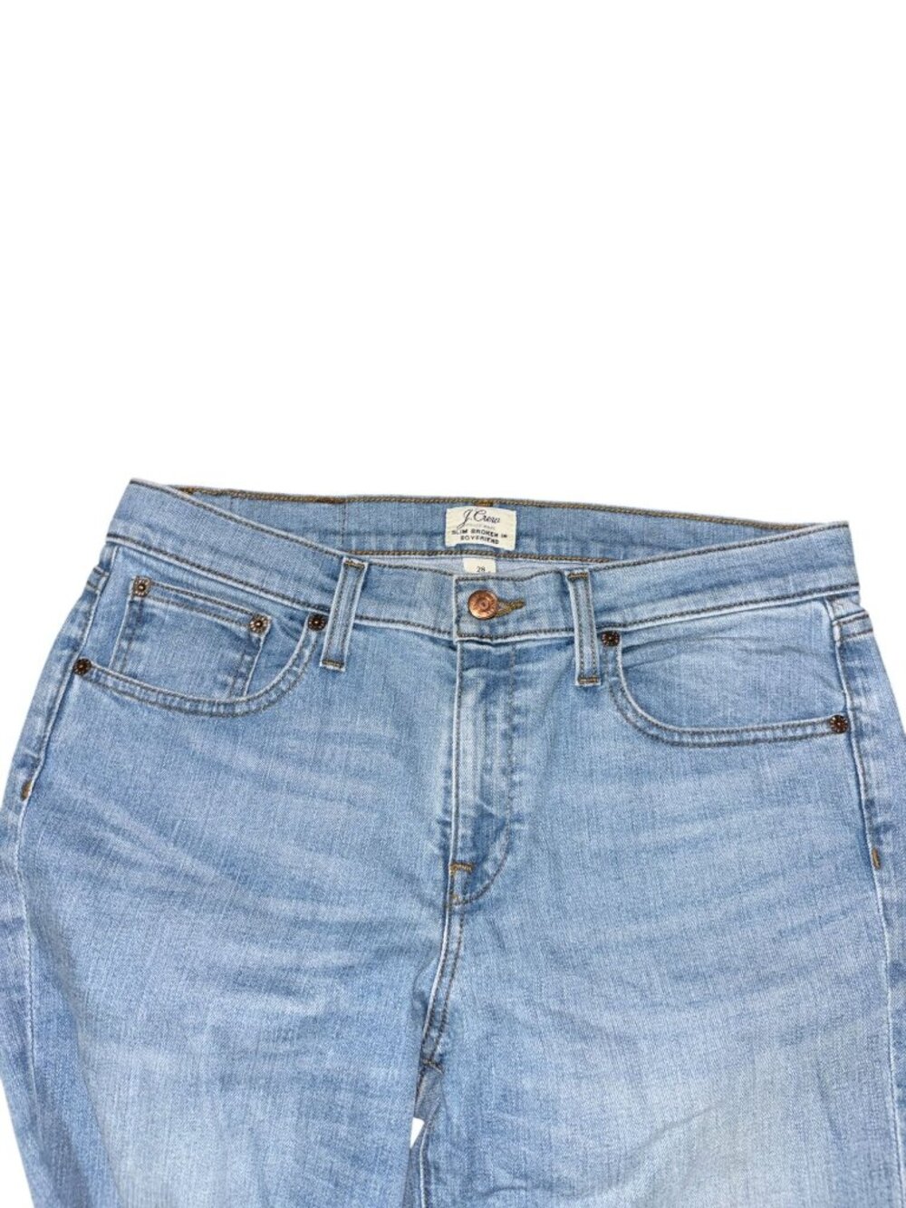 J.Crew Size 28 Slim Broken in BF Light Wash Denim Jeans - Picture 3 of 5